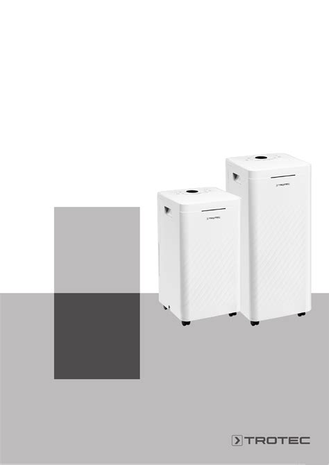 trotec dehumidifier manual